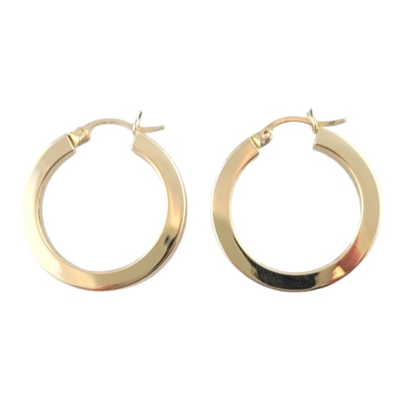 14K Yellow Gold Circle Hoop Earrings #16783 - Picture 1 of 11